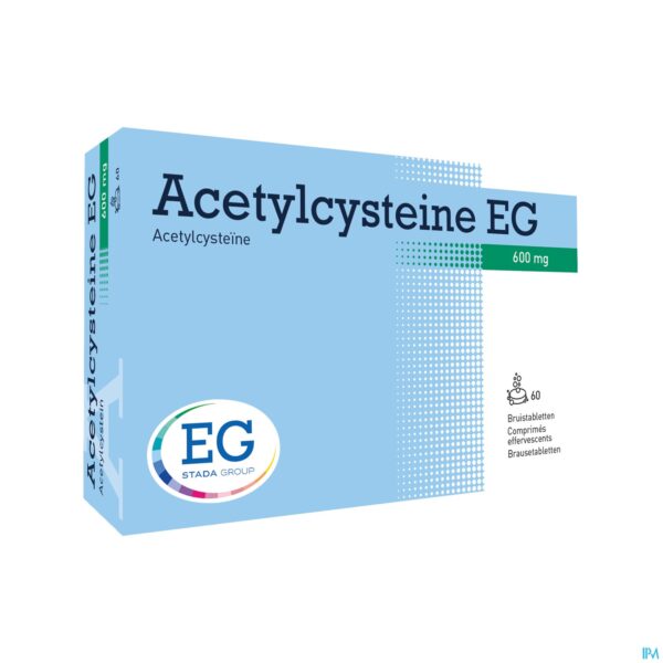 Packshot Acetylcysteine EG 600Mg Bruistabl 60X600Mg