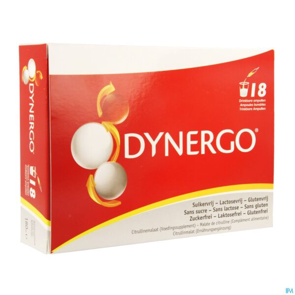 Packshot Dynergo Drinkbare Amp 18x10ml Packshot Dynergo Drinkbare Amp 18x10ml
