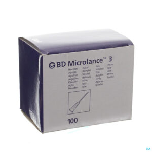 Packshot Bd Microlance 3 Naald 23g 1 Rb 0,6x25mm Blauw 100