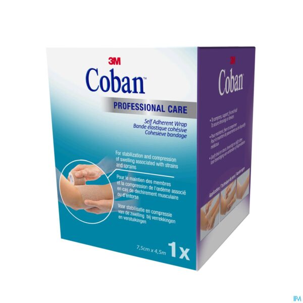 Packshot Coban 3m Rekverband Tan 7,5cmx4,57m Rol 1 1583p