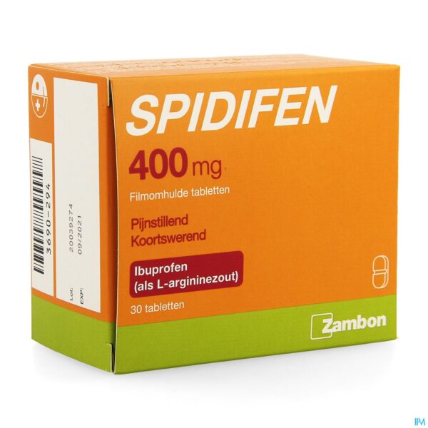 Packshot Spidifen 400mg Filmomh Tabl 30 Packshot Spidifen 400mg Filmomh Tabl 30