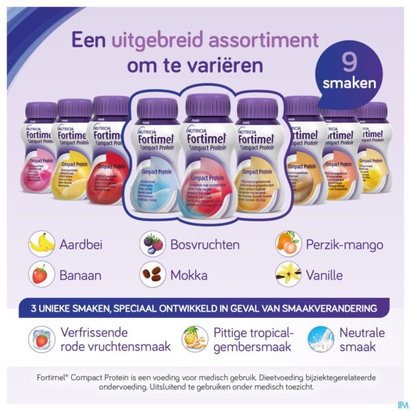 Lifestyle_image Fortimel Compact Protein Mixed Multipack Flesjes 8x125 ml