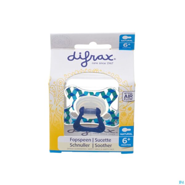 Packshot Difrax Fopspeen Natural 6+ M Boy Packshot Difrax Fopspeen Natural 6+ M Boy