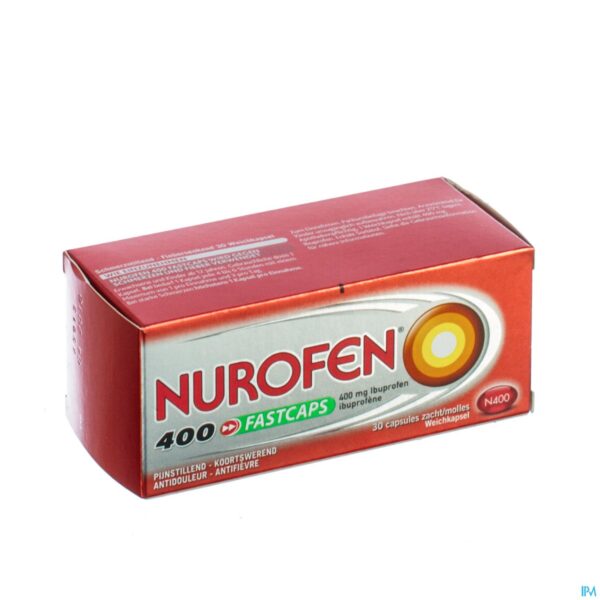 Packshot Nurofen 400 Fastcaps Caps 30x400mg