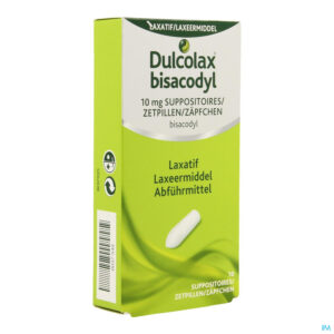 Packshot Dulcolax Bisadocyl Supp 10 X 10mg