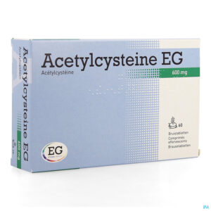 Packshot Acetylcysteine EG 600Mg Bruistabl 60X600Mg