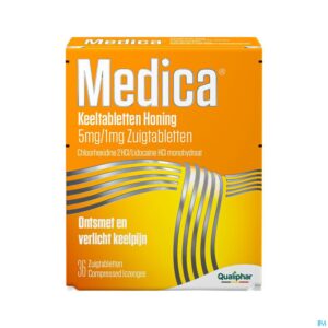 Packshot Medica Keeltabletten Honing 36 zuigtabletten