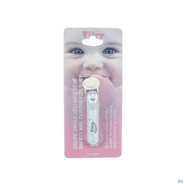 Packshot Nagelknipper Baby Met Veiligheid Blauw/roos (azie)