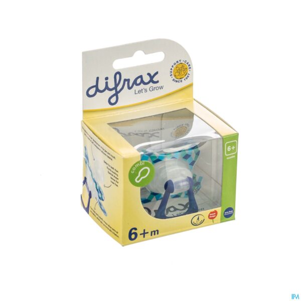 Packshot Difrax Fopspeen Combi Sil Groot+ring Boy +6m 127