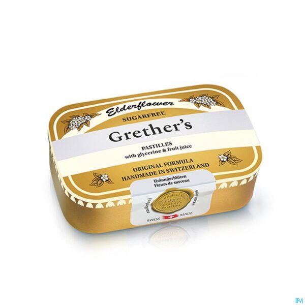 Packshot Grether's Elderflower Vlierbes-vruchtensap Zs 110g