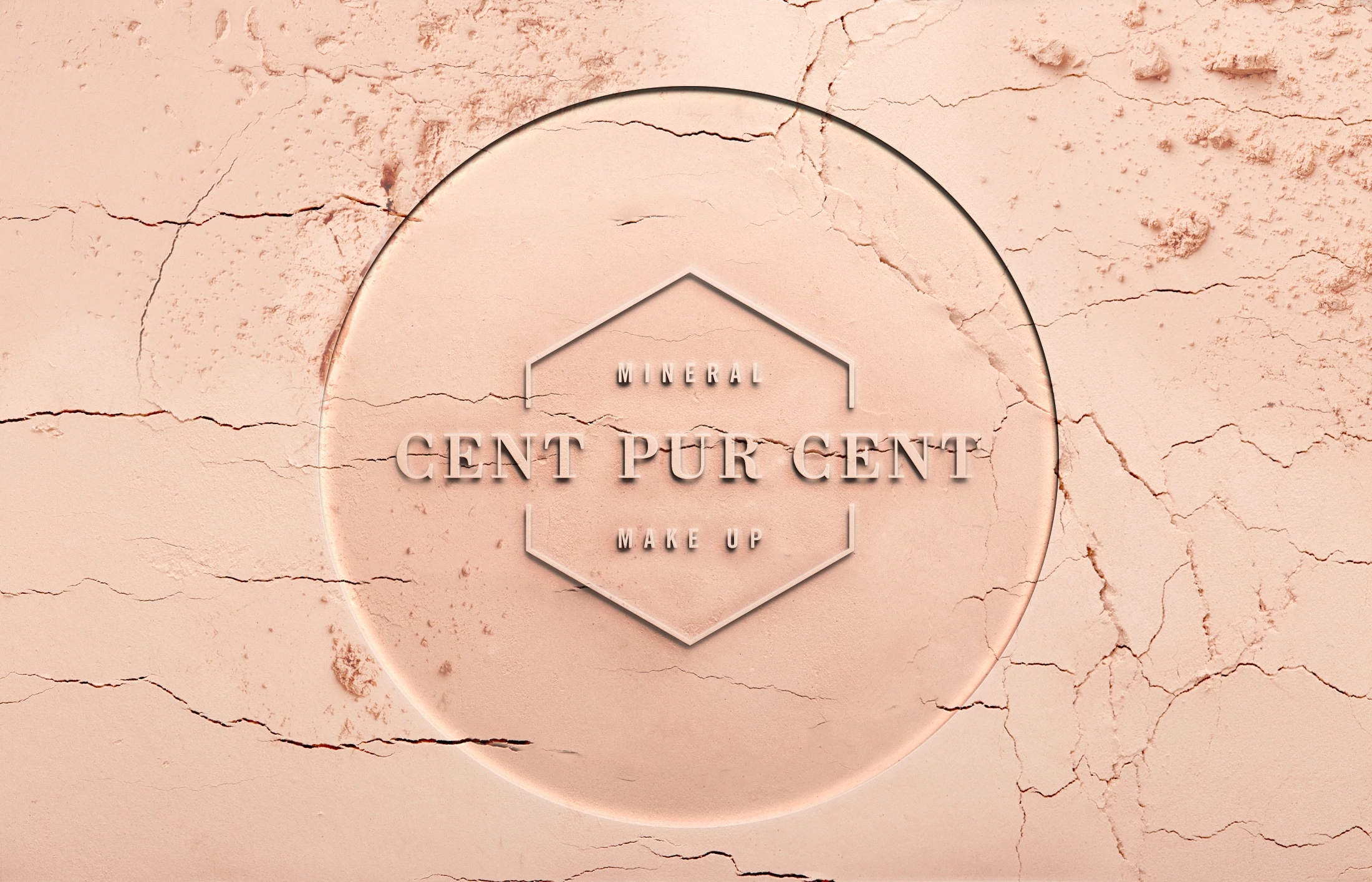 Cent pur cent logo in make-up poeder