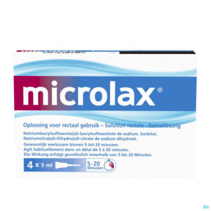 Packshot Microlax 4 X 5ml