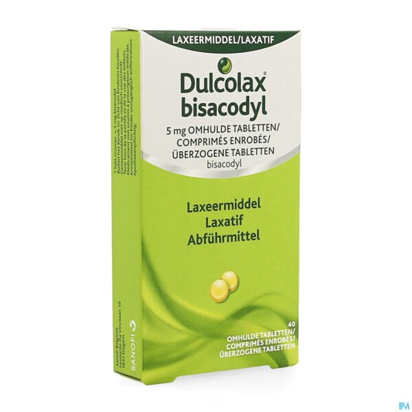 Packshot Dulcolax Bisacodyl Drag 40x 5mg