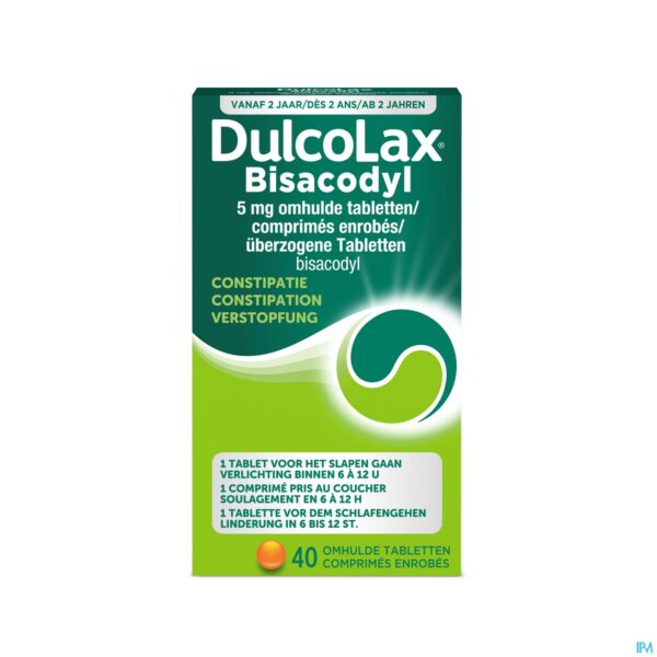 Packshot Dulcolax Bisacodyl Drag 40x 5mg