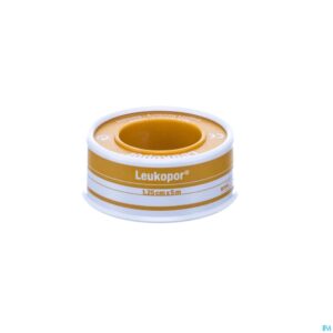 Packshot Leukopor Deksel Kleefpleist. 1,25cmx5,0m 1 0247100