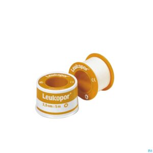 Packshot Leukopor Deksel Kleefpleist. 2,50cmx5,0m 1 0247200