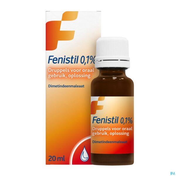 Productshot Fenistil 0,1% Drinkbare Opl 1mg/ml Gutt 20ml