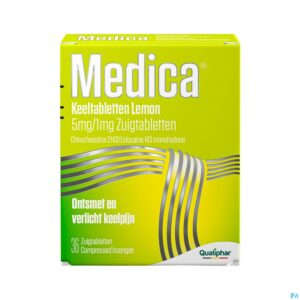 Packshot Medica Keeltabletten Lemon 36 zuigtabletten