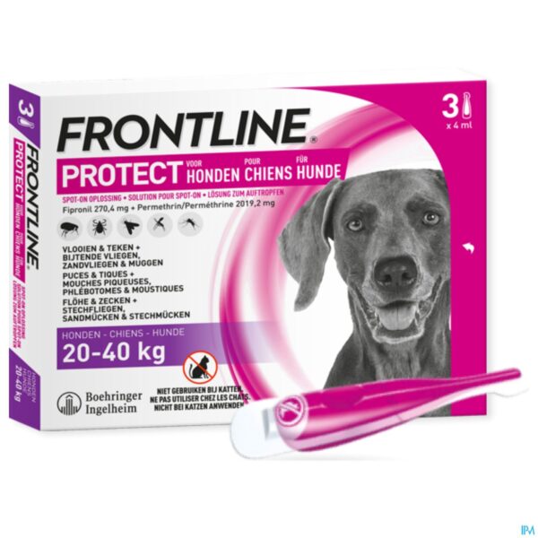Packshot Frontline Protect Spot On Opl Hond 20-40kg Pipet 3