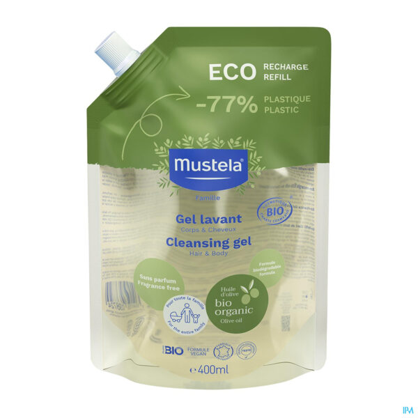 Packshot Mustela Fam Bio Wasgel Eco Refill 400ml
