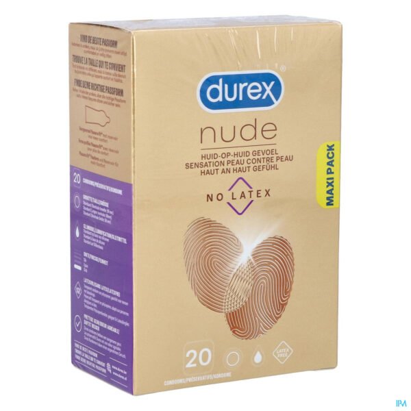 Packshot Durex Nude No Latex Condooms 20