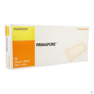 Packshot Primapore S&n Verb Post-op 25cmx10cm 20 66000320
