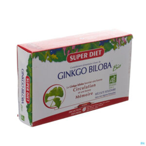 Packshot Super Diet Ginkgo Biloba Intelect. Amp 20x15ml