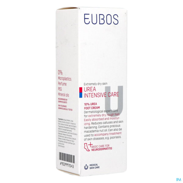 Packshot Eubos Urea 10% Voetcreme Zeer Droge Huid 100ml