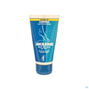Packshot Akileine Blauw Voetcreme Peeling Tube 75ml 102050