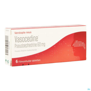 Packshot Vasocedine Pseudoefedrine Filmomh Tabl 6