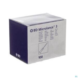 Packshot Bd Microlance 3 Naald 20g 1 Iv 0,9x25mm Geel 100