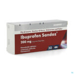 Packshot Ibuprofen Sandoz 200mg Comp Pell 30x200mg