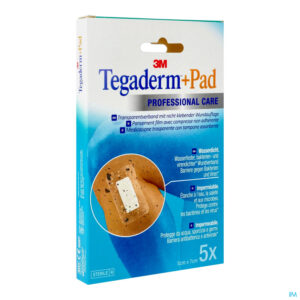 Packshot Tegaderm + Pad 3m Transp Steril 5cmx 7cm 5 3582p