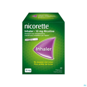 Packshot Nicorette Inhaler 10mg 42+mondstuk