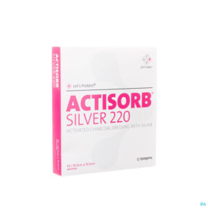Packshot Actisorb Silver 220 Kp 10,5x10,5cm 10 Mas105de