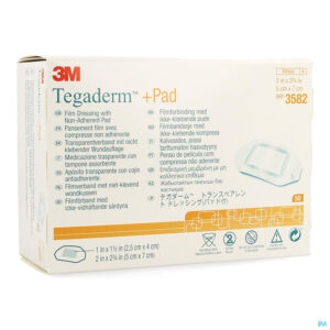 Packshot Tegaderm + Pad 3m Transp Steril 5cmx 7cm 50 3582