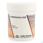 Packshot l-methionine +b6 Caps 100x500mg Deba