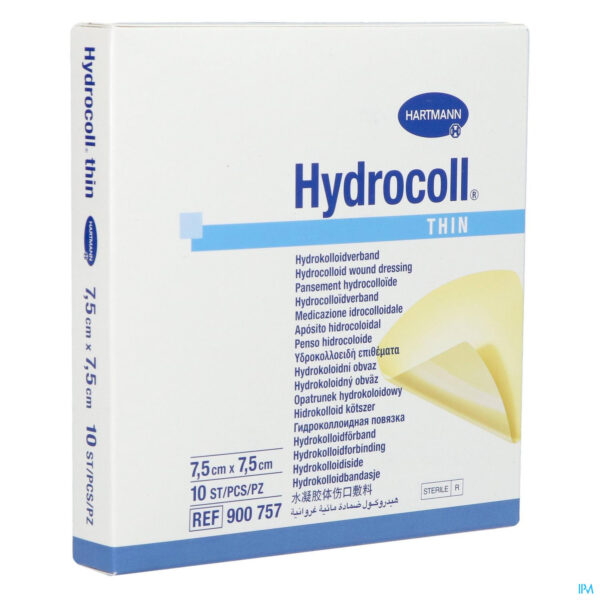 Packshot Hydrocoll Thin 7,5x 7,5cm 10 9007571
