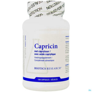 Packshot Capricin Biotics Caps 100