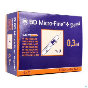 Packshot Bd Microfine+ Ins.sp.demi 0,3ml 30g 8mm 100 324826