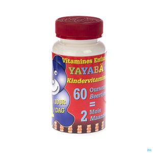 Packshot Yayabar Multivitaminen Beertjes Bonbons 60