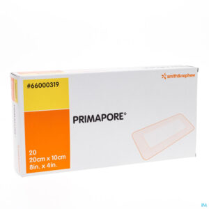 Packshot Primapore S&n Verb Post-op 20cmx10cm 20 66000319