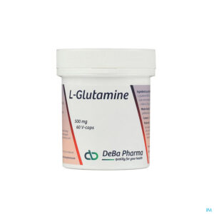 Packshot l-glutamine Caps 60x500mg Deba