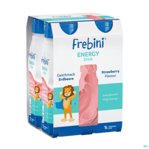 Packshot Frebini Energy Drink 200ml Fraise/aardbei