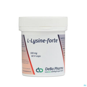 Packshot l-lysine Forte Caps 60 Deba