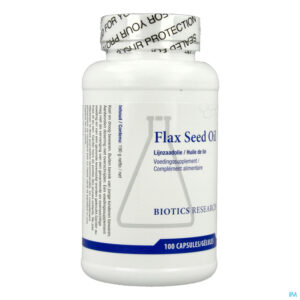 Packshot Flax Seed Oil Biotics Caps 100