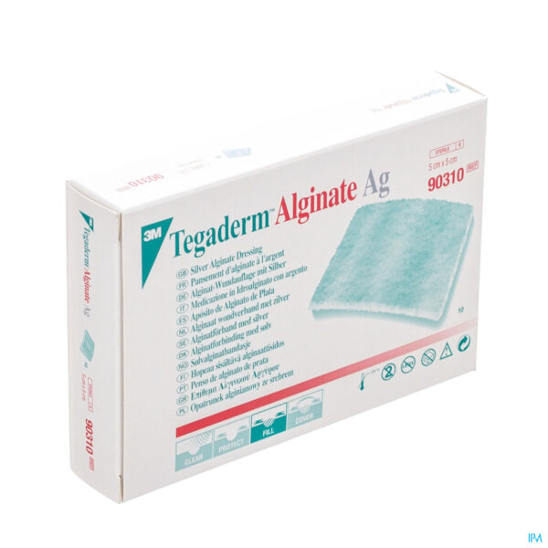 Packshot Tegaderm Alginate Ag 5cmx 5cm 10 90310