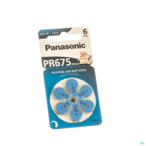 Packshot Panasonic Batterij Oorapparaat Pr 675h 6