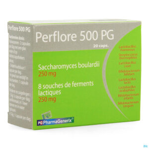 Packshot Perflore 500 Pg Pharmagenerix Caps 20