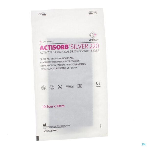 Packshot Actisorb Silver 220 Kp 19,0x10,5cm 1 Mas190de